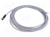 Conector M12 mufă mamă 5 pini drept cu cablu 7,5m HARTING PVC cod A DeviceNet/CANopen