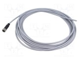 Conector M12 mufă mamă 5 pini drept cu cablu 7,5m HARTING PVC cod A DeviceNet/CANopen
