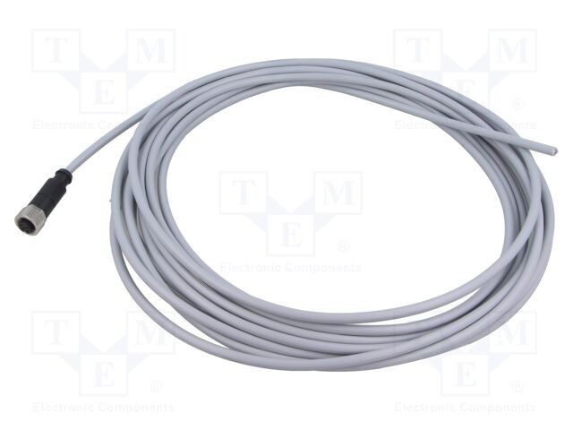 Conector M12 mufă mamă 5 pini drept cu cablu 7,5m HARTING PVC cod A DeviceNet/CANopen