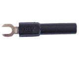 Mufă tip furcă 4mm 60VDC 36A neagră
