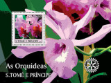 SAO TOME PRINCIPE 2004, Flora, Orhidee, serie neuzata, MNH, Nestampilat
