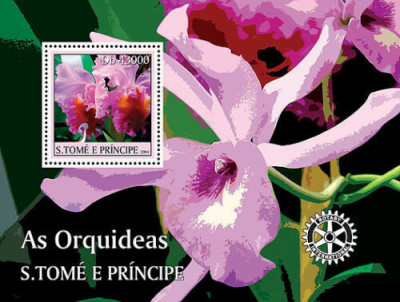 SAO TOME PRINCIPE 2004, Flora, Orhidee, serie neuzata, MNH foto