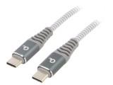 Cablu USB C 1.5m Alb-Gri 60W, Gembird