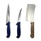 Set profesional de macelarie, injunghiat, transat, filetat, dezosat, 2 cutite, satar