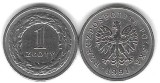 POLONIA 1 ZLOT / ZLOTY 1991, KM 282
