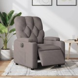 VidaXL Fotoliu rabatabil electric, gri taupe, material textil