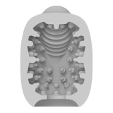 Masturbator 2 &icirc;n 1 VIBEGGS Naughty Nubs, efect autolubrifiant, vibrator bullet inclus, utilizat și ca stimulator clitoris, gri