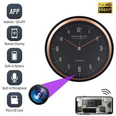 Camera Spion WiFi, TSS-MCPNB01 ,Ascunsa in Ceas de Perete, 5MP Full HD, Inregistrare Audio-Video, Detectia Miscarii si Aplicatie Live