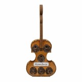 Suport forma vioara cu 6 pahare pentru tuica, 50ml, 44x19cm, maro Z-TOOLS / EXT 10470