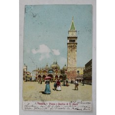 VENEZIA - PIAZZA E BASILICA DI ST, MARCO , CROMOLITOGRAFIE , CLASICA