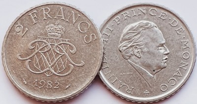 2487 Monaco 2 Francs 1982 Rainier III km 157 foto
