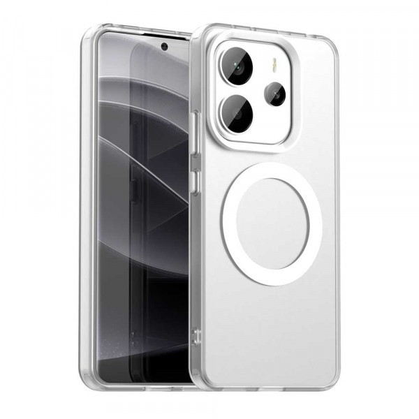 Husa MagSafe pentru Xiaomi Redmi Note 14 4G (Standard), Techsuit, CandyCase, Alba