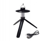Lampa Camping Retro Neagra, Incarcare USB - Far Bicicleta