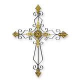 Decoratiune de perete din metal cu o cruce stilizata DZ-163, Ornamentale