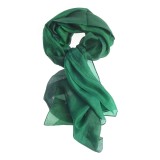 Esarfa din matase in nuante de verde