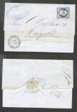 France 1857 Postal History Rare Old Cover + Content to Montpellier DB.482
