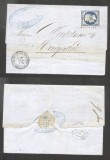 France 1857 Postal History Rare Old Cover + Content to Montpellier DB.482