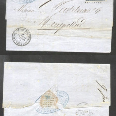 France 1857 Postal History Rare Old Cover + Content to Montpellier DB.482