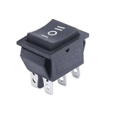 Intrerupator basculant rocker ON, OFF, ON cu mentinere, 16A 250V AC, 22x30 mm, montaj panou, KCD4-203-01