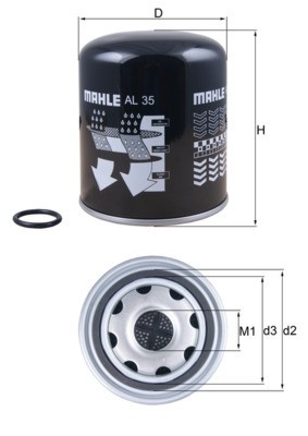 MAHLE AL 35 Element filtrant uscator aer, compresor