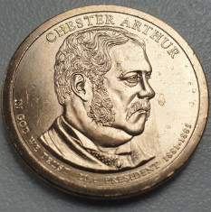 Moneda 1 Dollar 2012 USA, Chester Arthur, unc, litera P foto