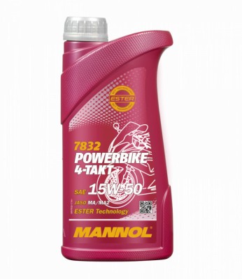 Ulei motociclete 15w50, Mannol PowerBike Sintetic 1L Cod Produs: MX_NEW MN7832-1ML foto