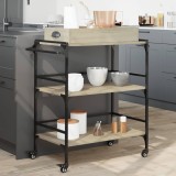 Gossicarucior de bucatarie stejar sonoma81,5x41x92,5cm lemn prelucrat