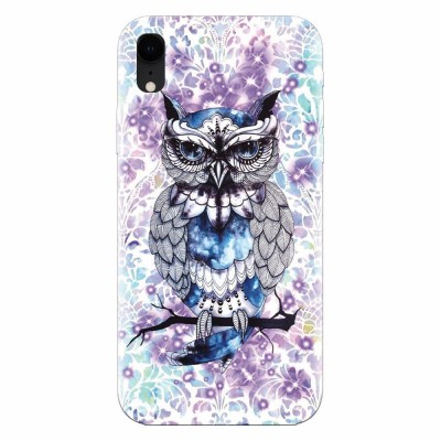Husa silicon pentru Apple Iphone XR, Abstract Owl foto