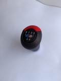Cumpara ieftin Nuca schimbator BMW 5 trepte cu piele perforata rosu-negru