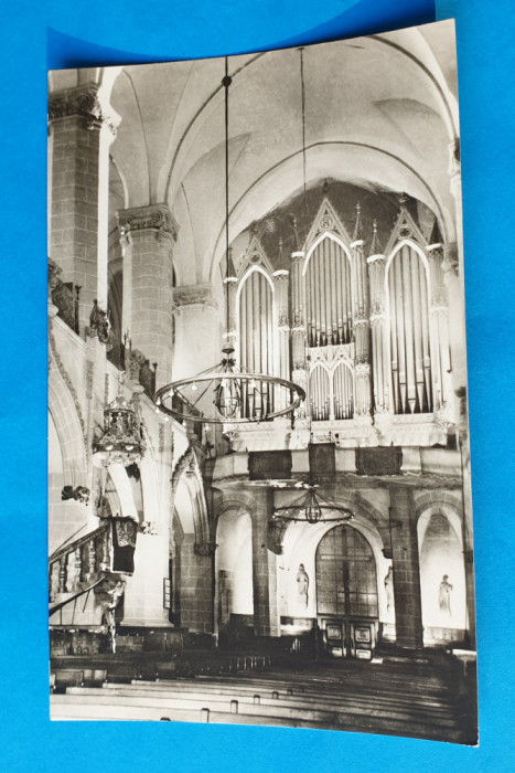 Carte Postala veche RPR - Brasov - Biserica neagra - Orga