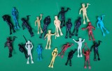 Scafandri plastic colorati 23 figurine scafandru scufundari harpon vizor C8
