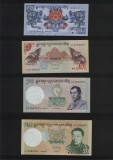 Set Bhutan 1, 5, 10, 20 Ngultrum UNC - Bancnote Colectie Bhutan