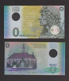 0 EURO (BITCOIN) Bancnota suvenir-Turistica - CLUJ -NAPOCA Biserica Sf Mihail + Regele Matei Corvin (in pliant)