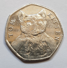 Moneda 50 pence 2017 Marea Britanie , Tom Kitten foto