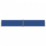 Copertina laterală retractabilă, albastru, 160x1000 cm