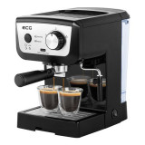 Espressor manual ECG Black, 1140 W,1.25 L, 20 bar, dispozitiv spumare