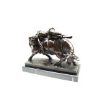 Europa si taurul -statueta din bronz pe un soclu din marmura YY-11, Animale