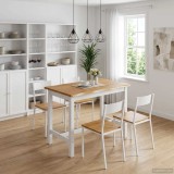 VidaXL Masă bar &icirc;naltă EKAI Alb 112 x 70 x 91 cm Lemn masiv de pin 42037014