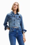 Desigual geacă din denim pentru copii femei, de tranziție