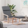 Gossi scaun de relaxare cu taburet, gri deschis, textil