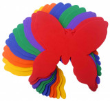 Cumpara ieftin Accesorii creatie hartie gumata,fluture,multicolor,14x15,1mm,12 bucati set