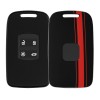 Husa Cheie Auto pentru Renault / Dacia - 4 Butoane - Keyless Go, kwmobile, Plastic, Negru / Rosu, 54805.02