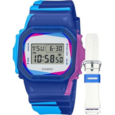 Ceas Casio G-Shock, The Origin DWE-5600PR-2ER, Set cu 2 bratari si carcase suplimentare - Marime universala foto