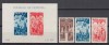ROMANIA 1943 LP 154 I LP 154 II CONSILIUL DE PATRONAJ SERIE+COLITA NEDANTELATA STARE MNH, Nestampilat