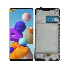 Display Samsung Galaxy A21S A217 cu touchscreen si rama compatibil Negru