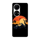 Husa compatibila cu Huawei Mate 40 model Dino Land, Silicon, TPU, Viceversa, Transparent, Carcasa