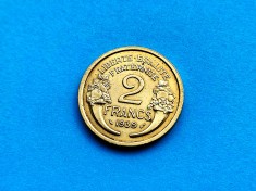 2 Francs 1939 Franta-AUNC-in realitate arata bine!