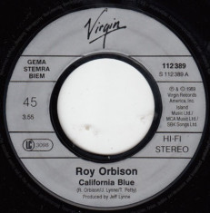 Roy Orbison - California Blue (1989, Virgin) Disc vinil single 7&amp;quot; foto