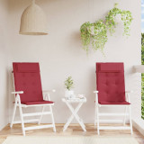 Perne scaun cu spatar &icirc;nalt 2 buc, rosu, tesatura Oxford GartenMobel Dekor, vidaXL