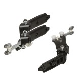 Rola usa culisanta Vw Transporter/Multivan (T5), 04.2003-10.2009, parte de mijloc cu balama si scripete suplimentar, stanga,